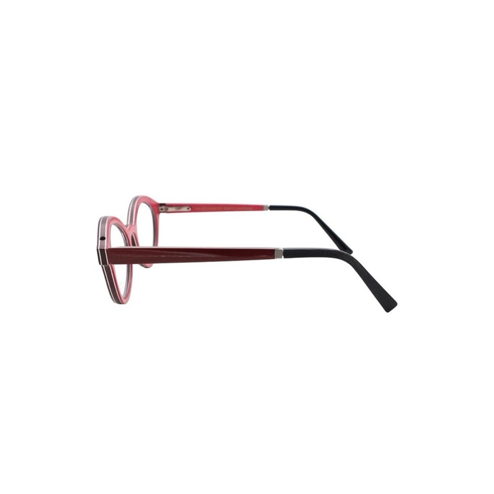 Gold & Wood Luxury Crafted Women’s Burgundy Frames- Made in Luxembourg - Picture 3 of 13